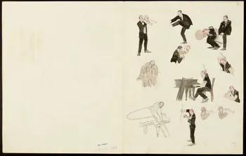 partie d'un ensemble de dessins Clown musicien 1968.102.5353.23 Photo
