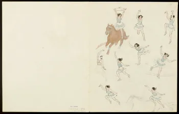 partie d'un ensemble de dessins Clownerie sur un chameau 1968.102.5353.4 Photo