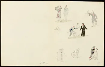 partie d'un ensemble de dessins Jockey à cheval 1968.102.5353.6 Photo