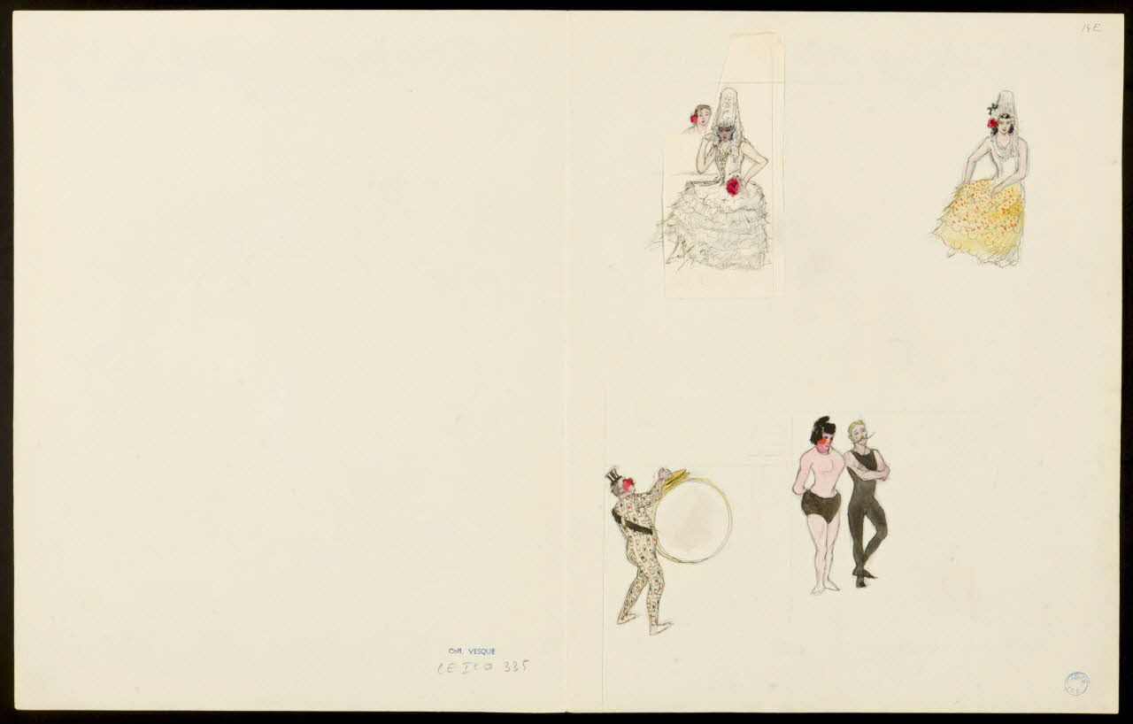 partie d'un ensemble de dessins Acrobaties à cheval 1968.102.5353.8 Photo