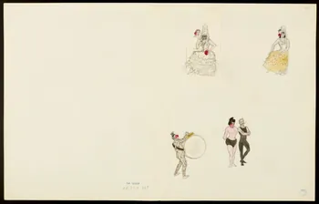 partie d'un ensemble de dessins Acrobaties à cheval 1968.102.5353.8 Photo