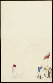 partie d'un ensemble de dessins Artistes de cirque 1968.102.5354.11  Photo