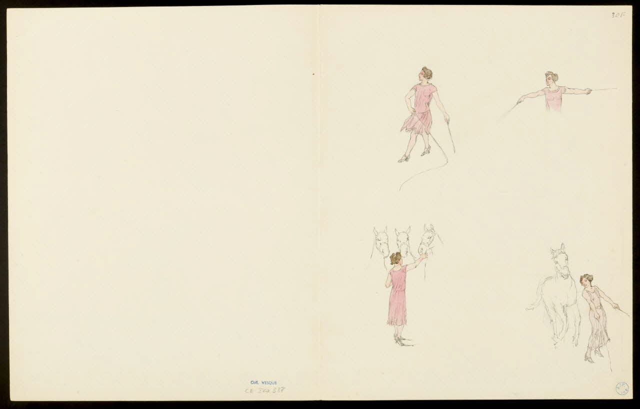 partie d'un ensemble de dessins La dresseuse de chevaux 1968.102.5354.16 Photo