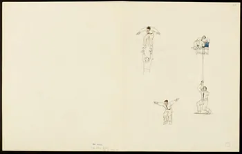 partie d'un ensemble de dessins Scènes d'acrobaties 1968.102.5354.18 Photo