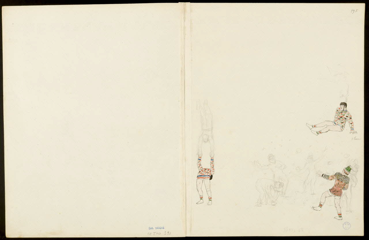 partie d'un ensemble de dessins Equilibre sur ballon 1968.102.5354.20 Photo