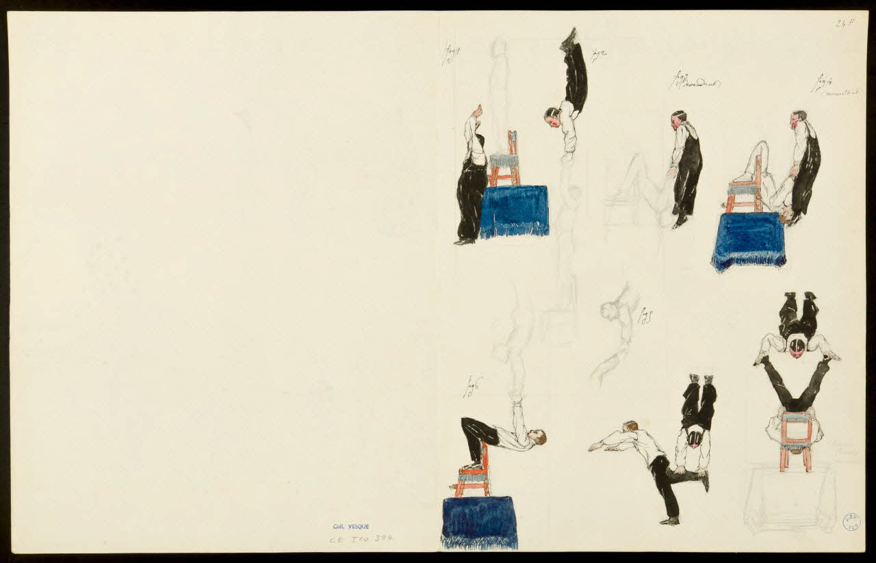 partie d'un ensemble de dessins Spectacle d'éléphants et acrobates 1968.102.5354.22 Photo