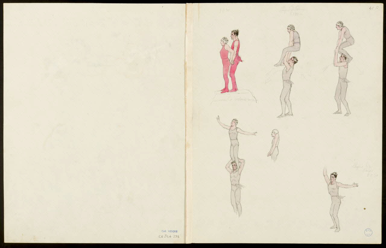 partie d'un ensemble de dessins Cirque de Paris  9.1.30- 1968.102.5354.5 Photo