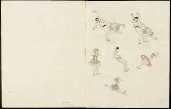 partie d'un ensemble de dessins Cirque de Paris  9.1.30- 1968.102.5354.5 Photo