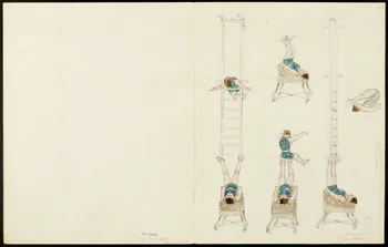 partie d'un ensemble de dessins Scènes d'acrobatie en couple 1968.102.5354.6 Photo