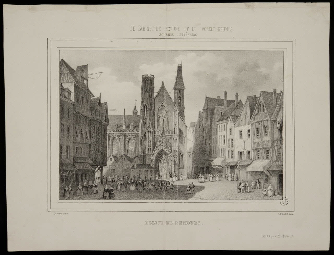 estampe EGLISE DE NEMOURS. 1968.35.24 Photo