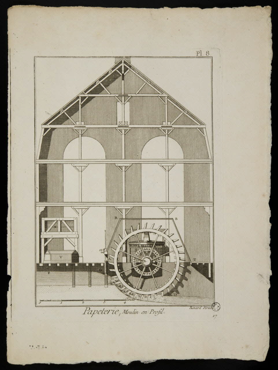 estampe Papeterie, Moulin en Profil. 1968.36.17 Photo