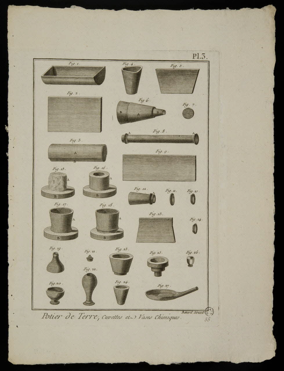 estampe Potier de Terre, Cuvettes et Vases Chimiques. 1968.36.30 Photo