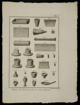 estampe Potier de Terre, Cuvettes et Vases Chimiques. 1968.36.30 Photo