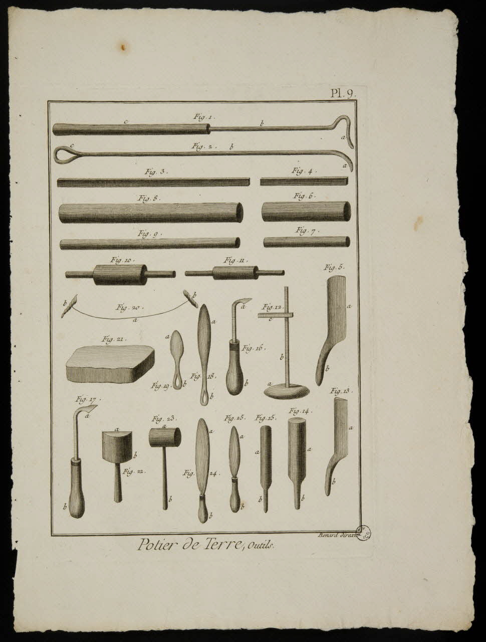 estampe Potier de Terre, Outils. 1968.36.36 Photo