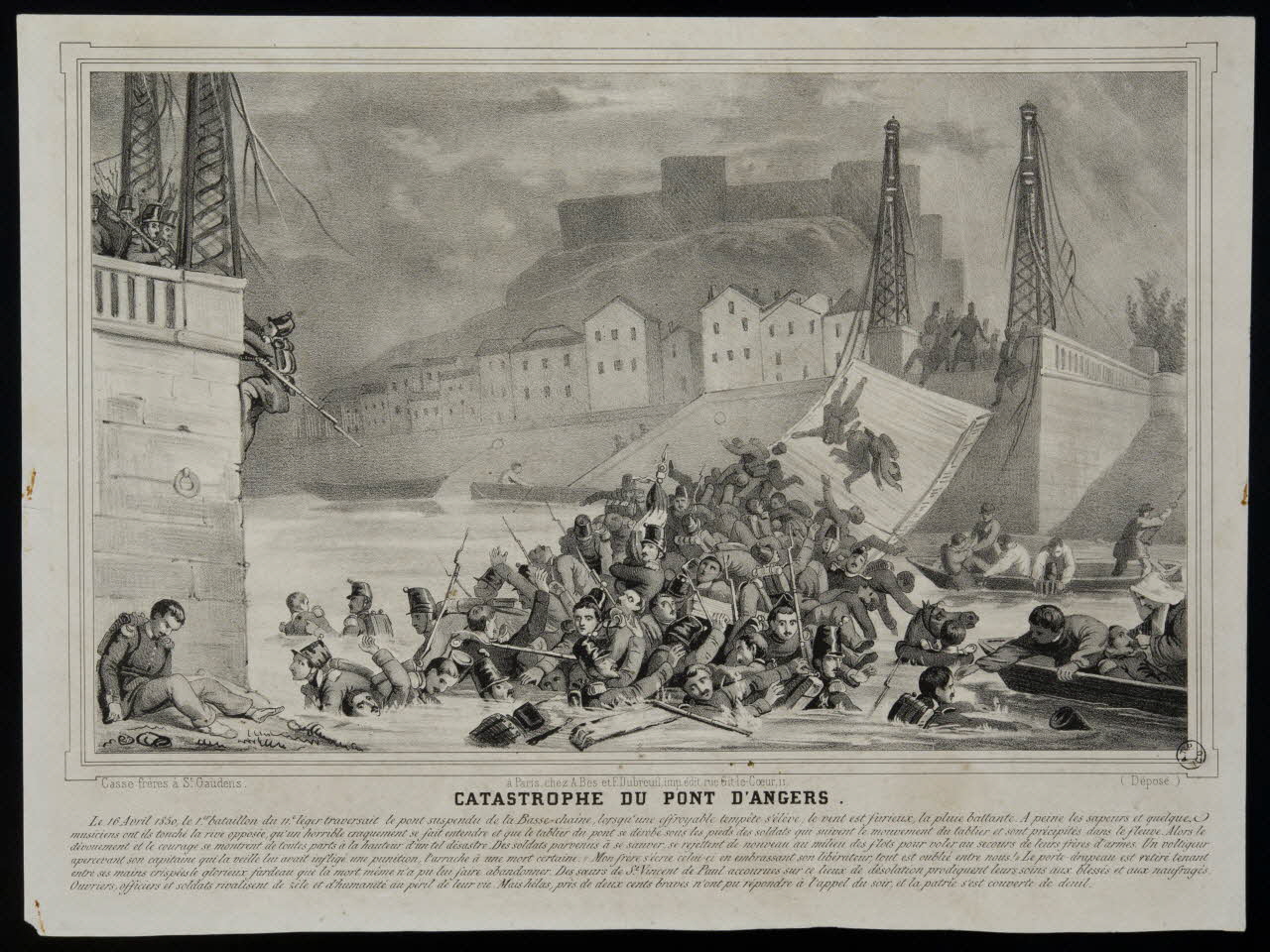 estampe CATASTROPHE DU PONT D'ANGERS. 1968.37.23 Photo