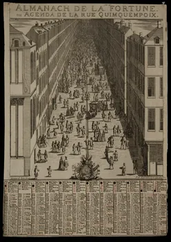 Besnard, Albert estampe ALMANACH DE LA FORTUNE.  ou AGENDA DE LA RUE QUINQUEMPOIX. 1720 1968.37.31  Photo