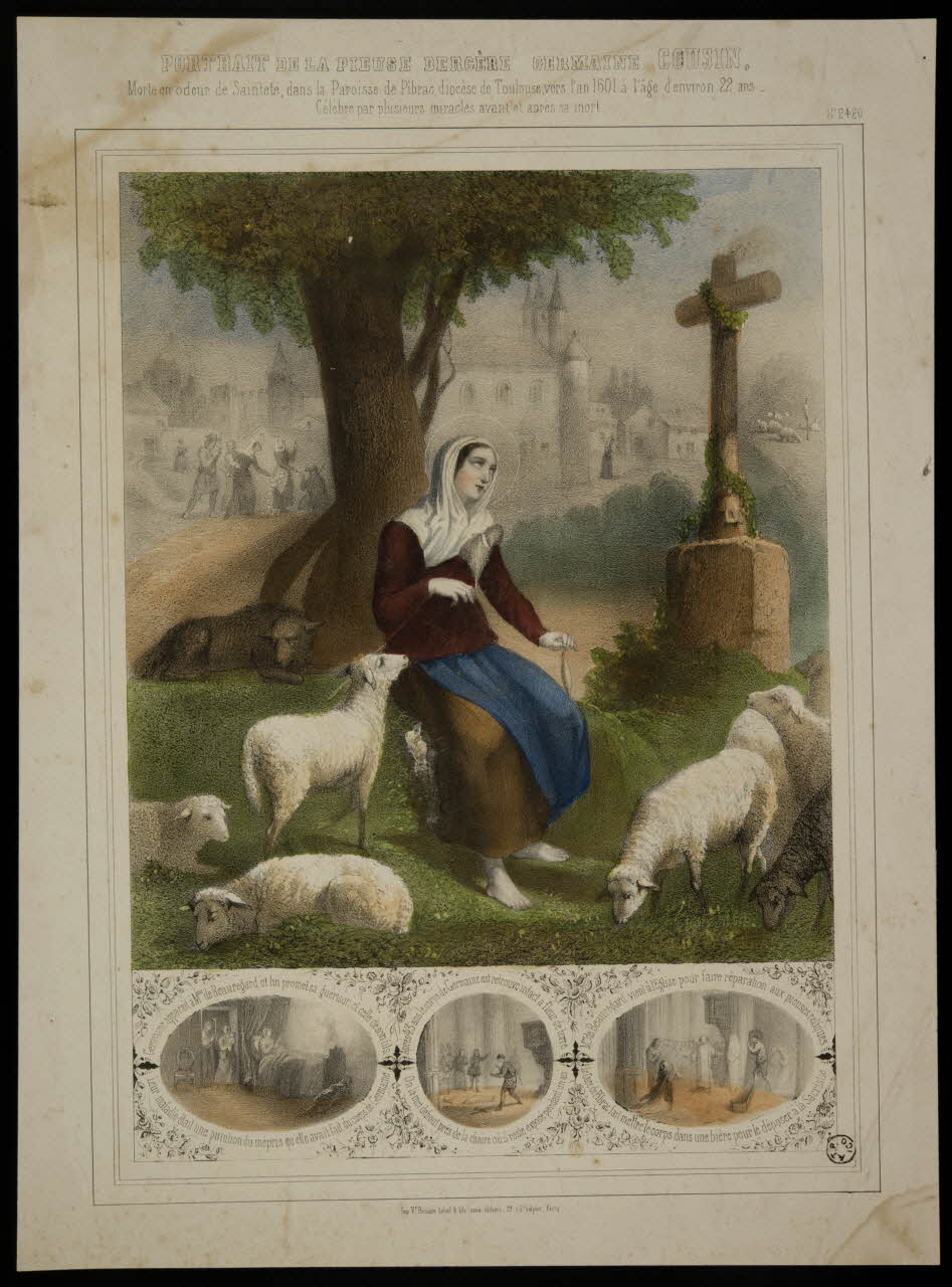 estampe PORTRAIT DE LA PIEUSE BERGERE GERMAINE COUSIN. 1968.37.33 Photo