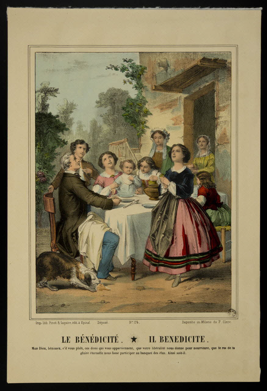estampe LE BENEDICITE.  IL BENEDICTE. 1968.37.34 Photo