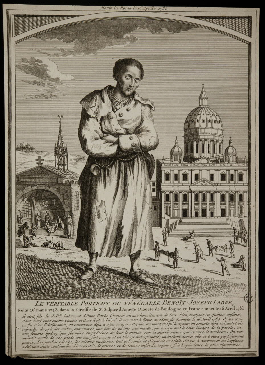 estampe LE VERITABLE PORTRAIT DU VENERABLE BENOIT JOSEPH LABRE 1968.37.36 Photo