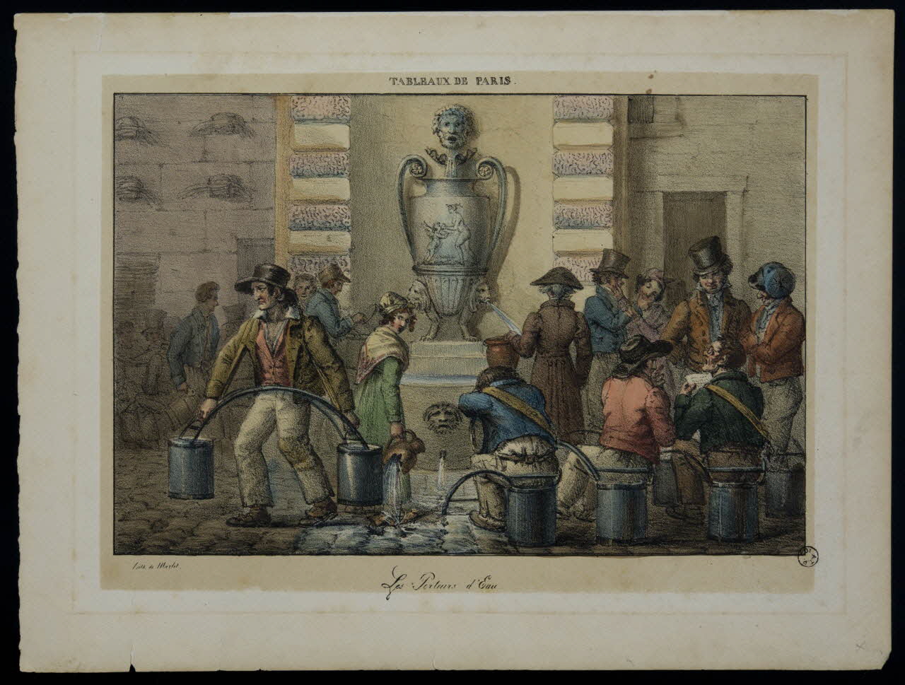 estampe TABLEAUX DE PARIS.  Les Porteurs d'Eau. 1968.37.73 Photo