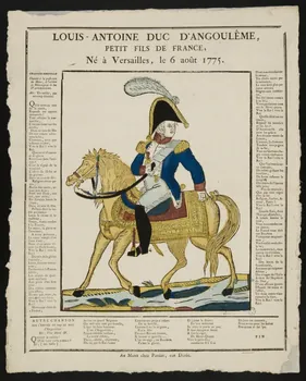 Portier Joseph Jean imagerie ancienne LOUIS-ANTOINE DUC D'ANGOULÊME, Le Mans 1824-1830 1968.38.2 Photo