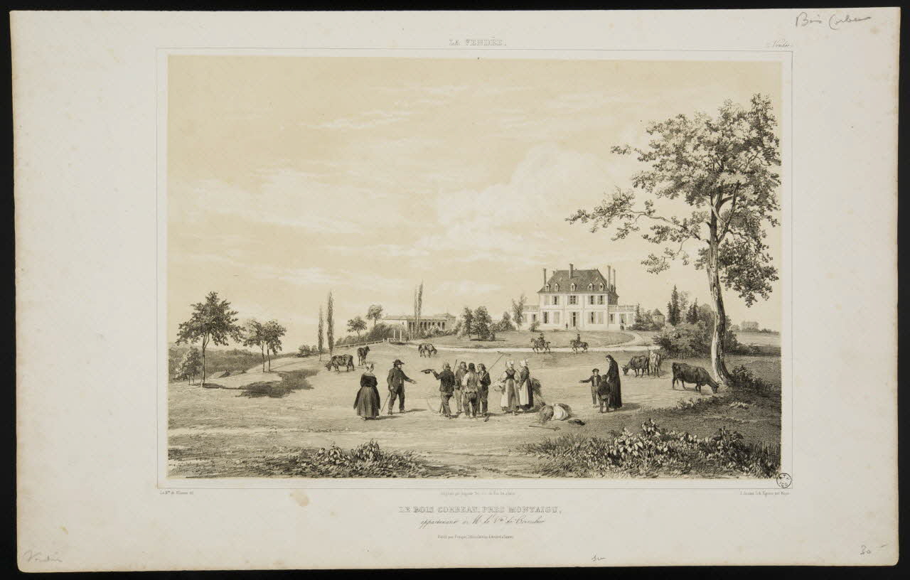 estampe LE BOIS CORBEAU, PRES MONTAIGU, 1968.49.36 Photo