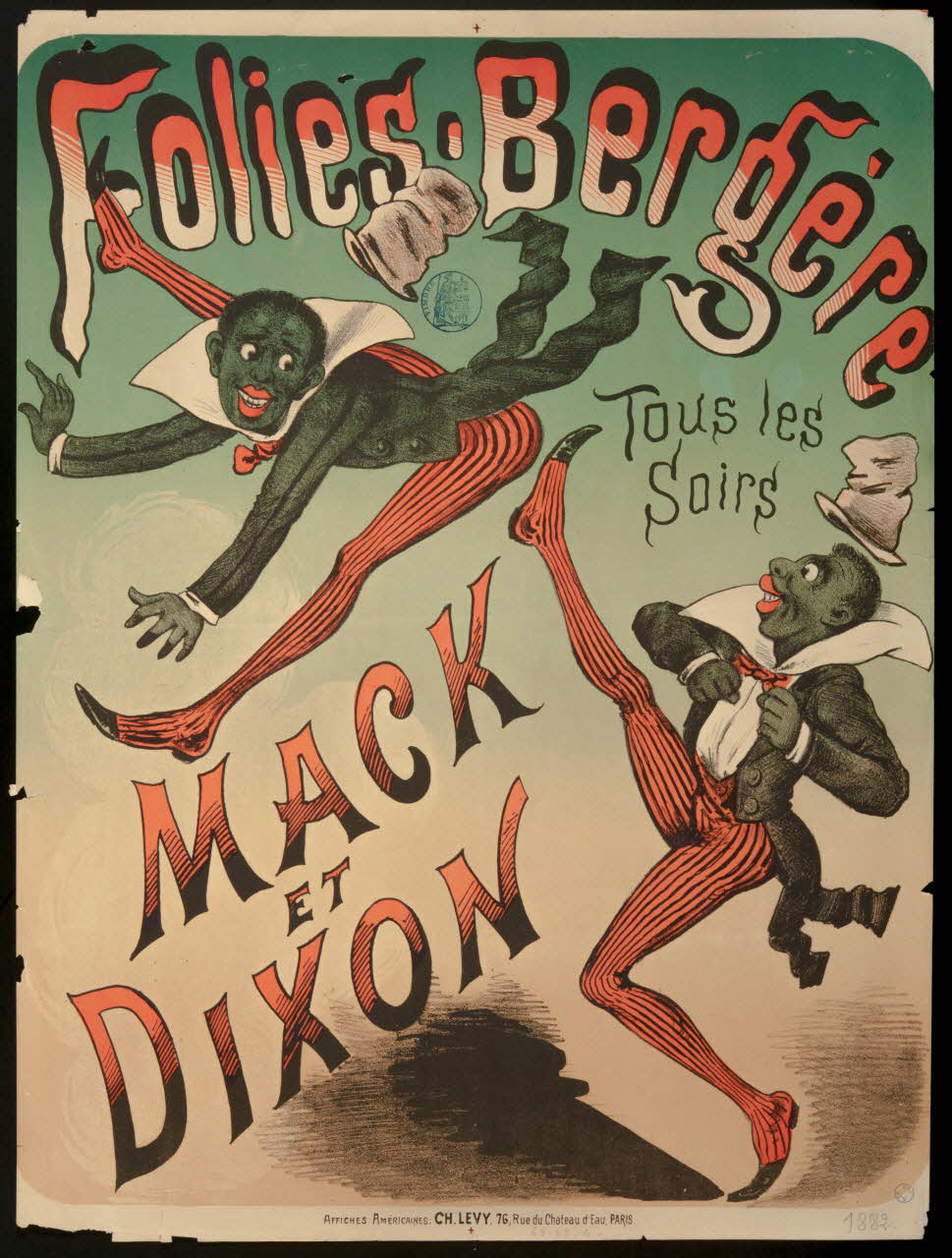 Levy estampe Folies-Bergère  MACK  ET  DIXON Paris 1882 1968.65.6 Photo