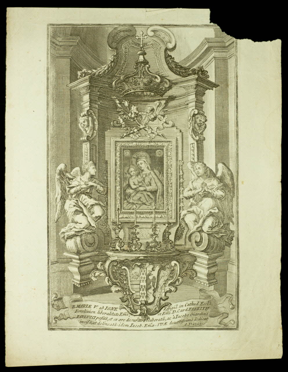 estampe Tableau de Vierge à l'Enfant dans un décor d'architecture 1968.74.90 Photo