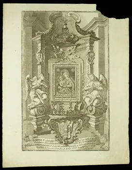 estampe Tableau de Vierge à l'Enfant dans un décor d'architecture 1968.74.90 Photo