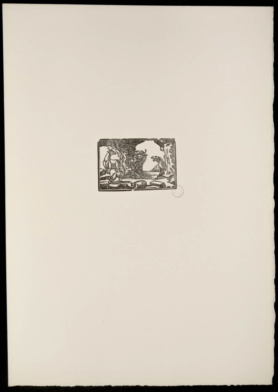 estampe Fable : Le lion et les animaux 1969.87.431.1 Photo