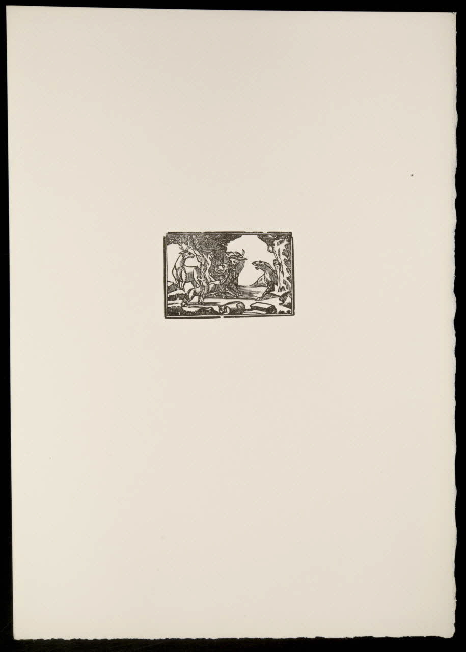 estampe Fable : Le lion et les animaux 1969.87.431.2 Photo