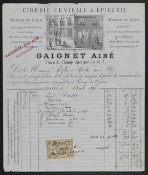 estampe Reçu de chez Gaignet aîné 1970.83.232  Photo