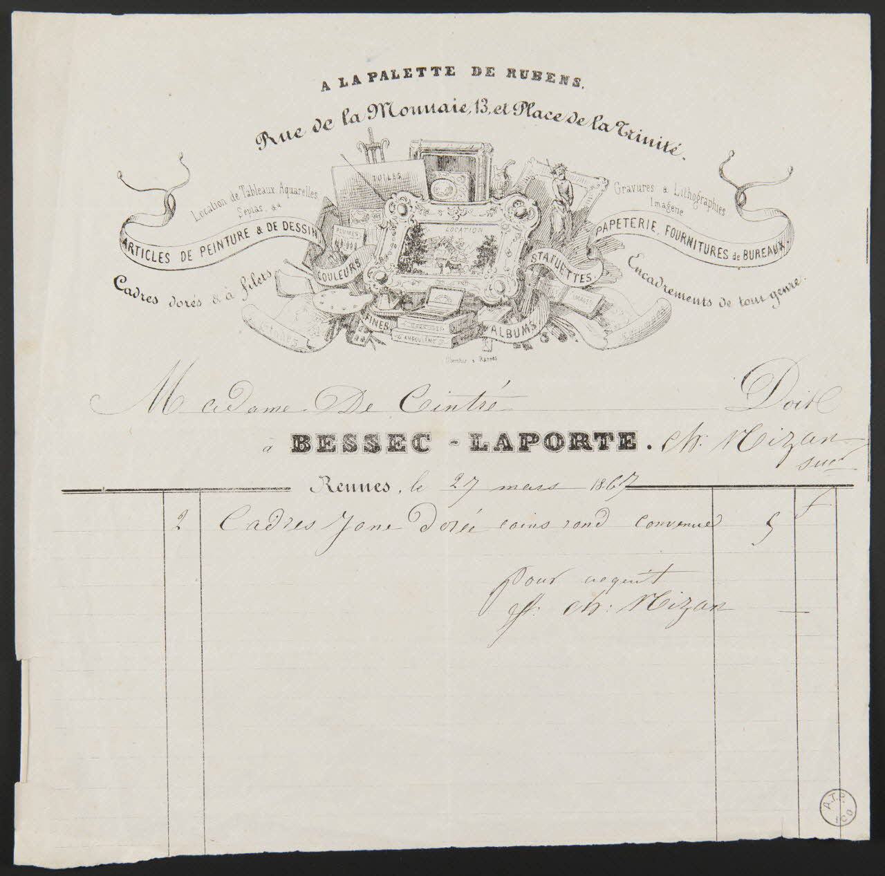 estampe A LA PALETTE DE RUBENS. 1970.83.235 Photo