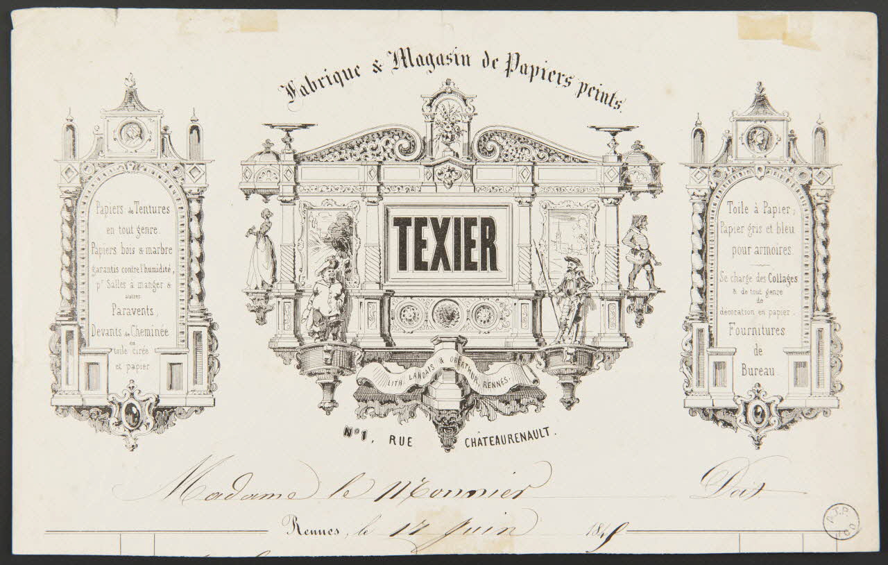 estampe Fabrique & Magasin de Papiers peints. 1970.83.242 Photo