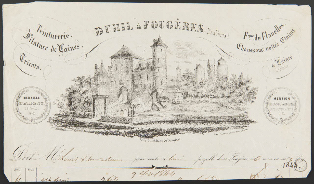 estampe Vue du château de Fougères. 1970.83.243 Photo