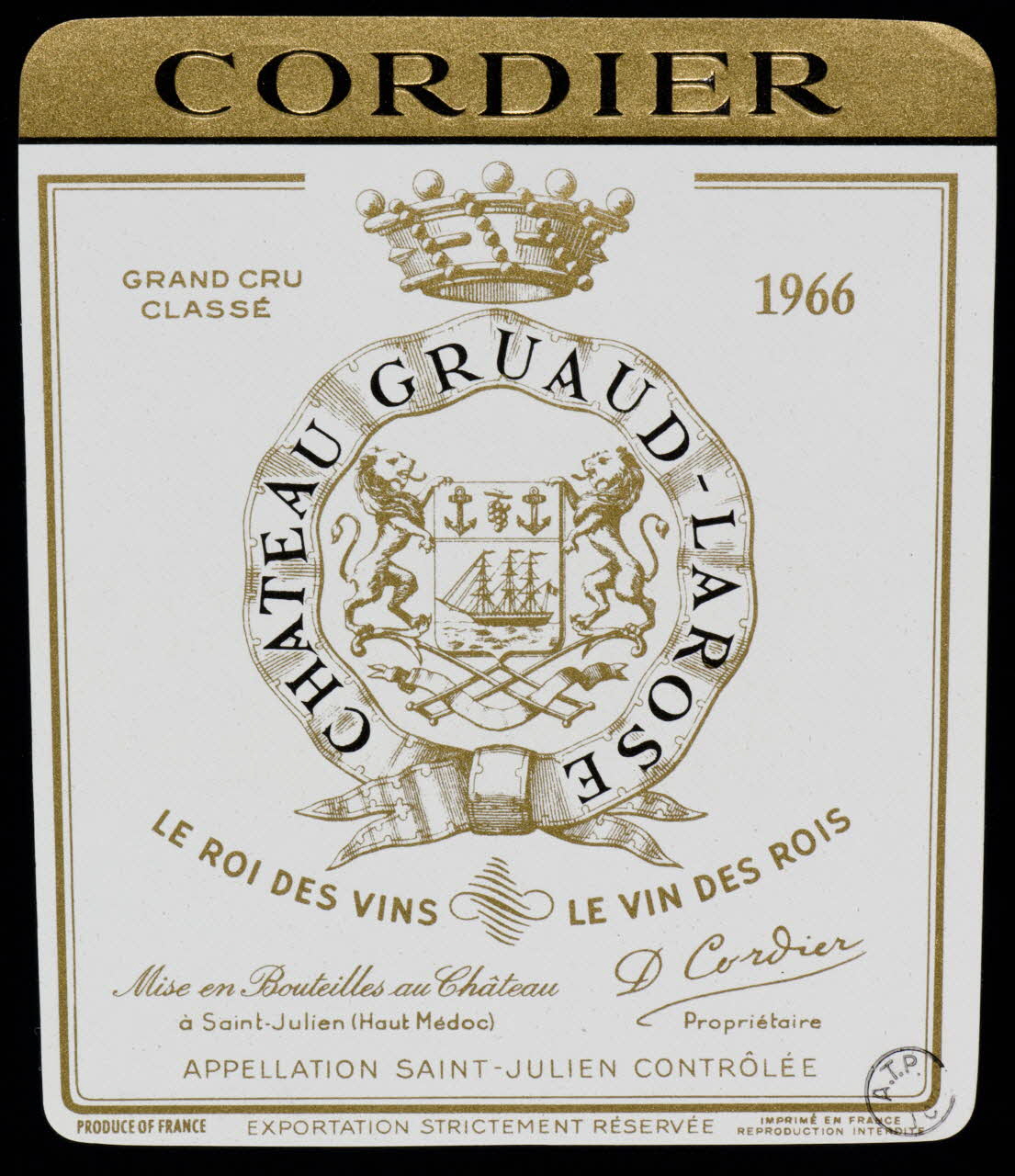 estampe CHATEAU GRUAUD-LAROSE 1971.14.148 Photo