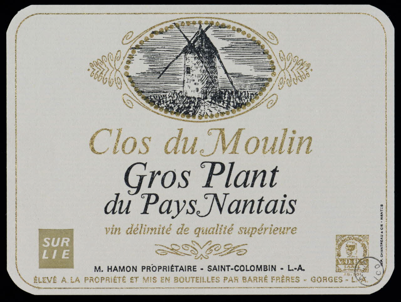estampe Clos du Moulin  Gros Plant  du Pays Nantais 1971.14.156 Photo