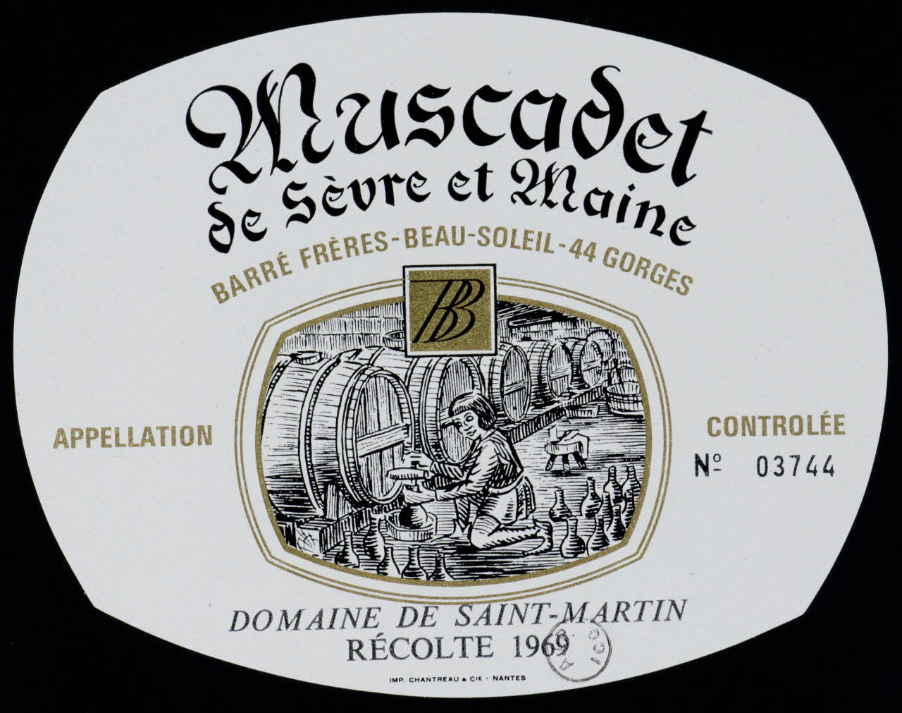 estampe Muscadet  de Sèvre et Maine 1971.14.162 Photo