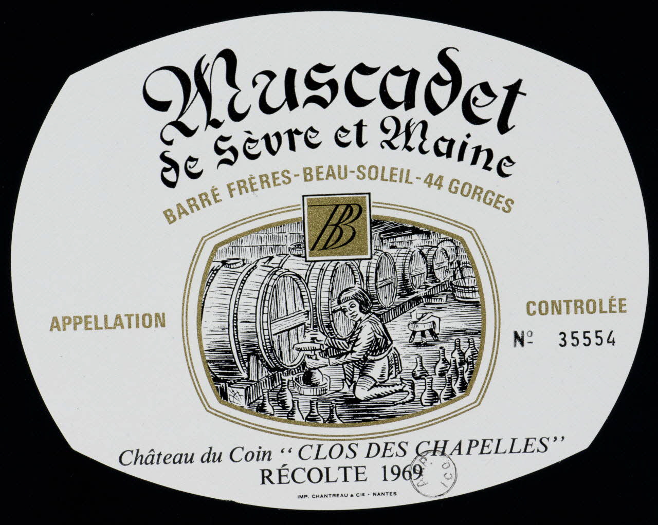 estampe Muscadet  de Sèvre et Maine 1971.14.164 Photo