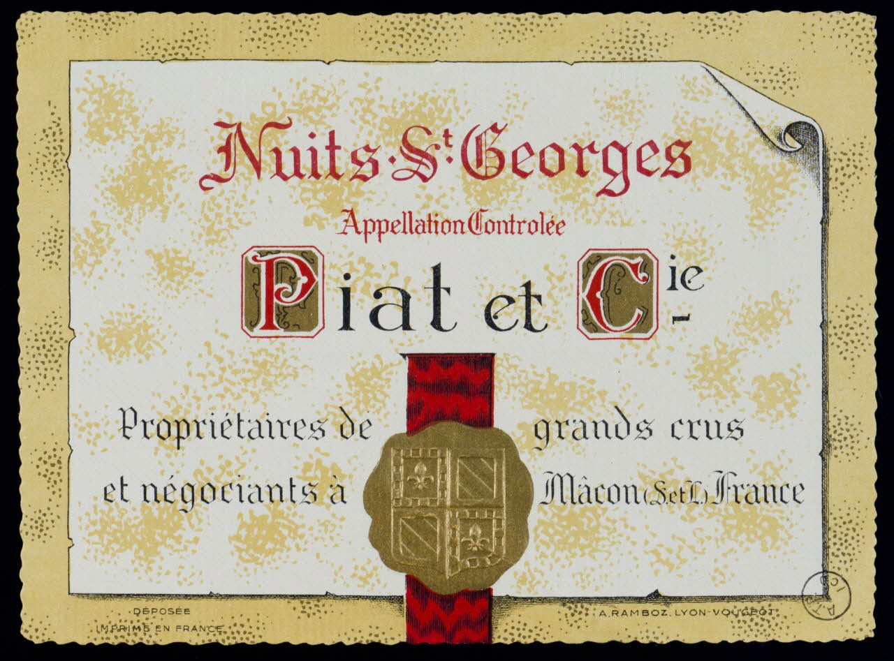 estampe Nuits St Georges  Piat et Cie. 1971.14.191 Photo