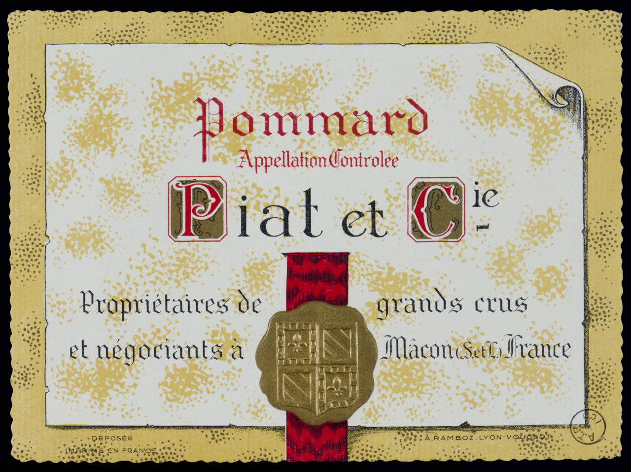estampe Pommard  Piat et Cie. 1971.14.195 Photo