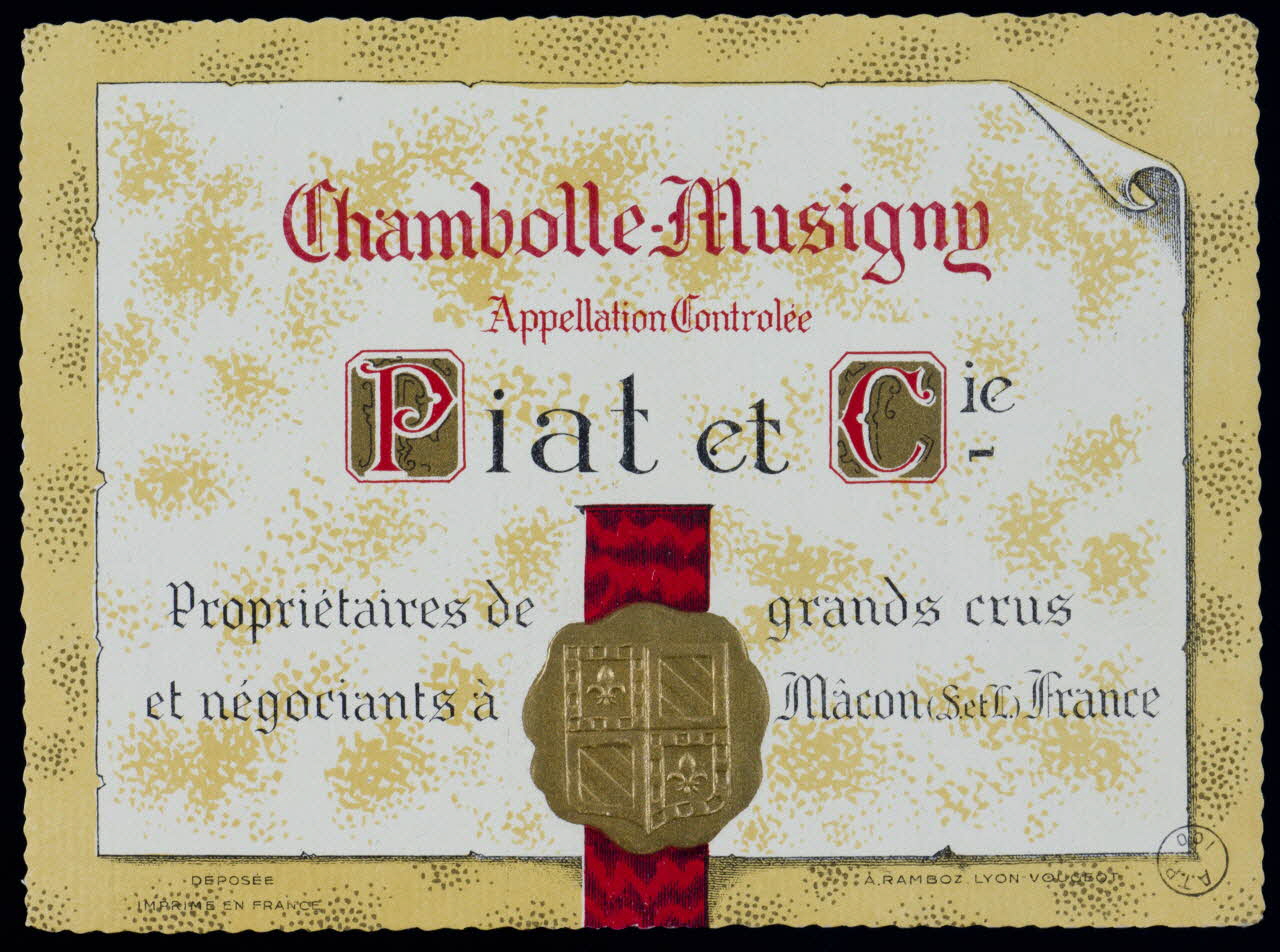 estampe Chambolle - Musigny  Piat et Cie. 1971.14.202 Photo