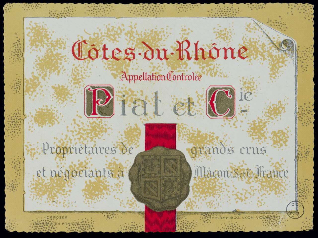 estampe Côtes - du - Rhône  Piat et Cie. 1971.14.204 Photo