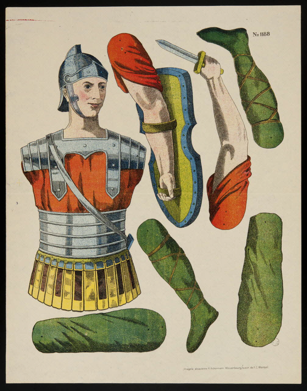 estampe Pantin à découper : soldat romain 1971.59.21 Photo