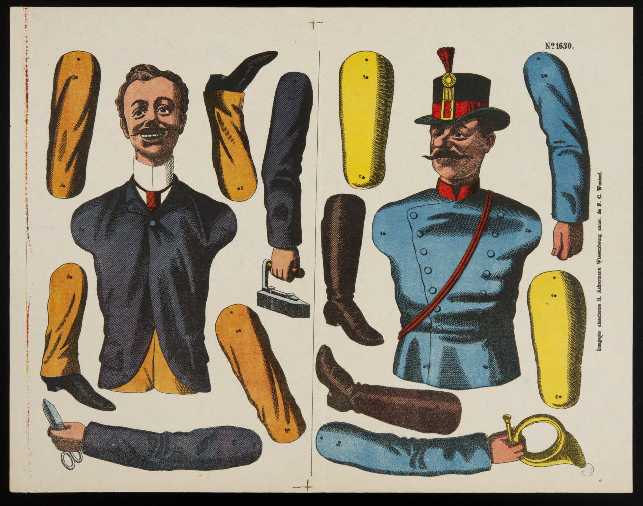 estampe Pantins à découper 1971.59.30 Photo