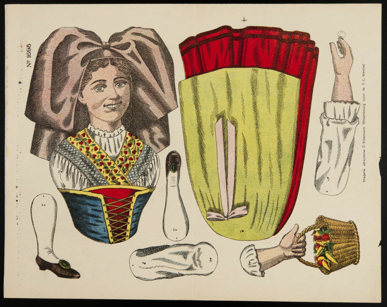 estampe Pantin à découper : alsacienne 1971.59.37 Photo