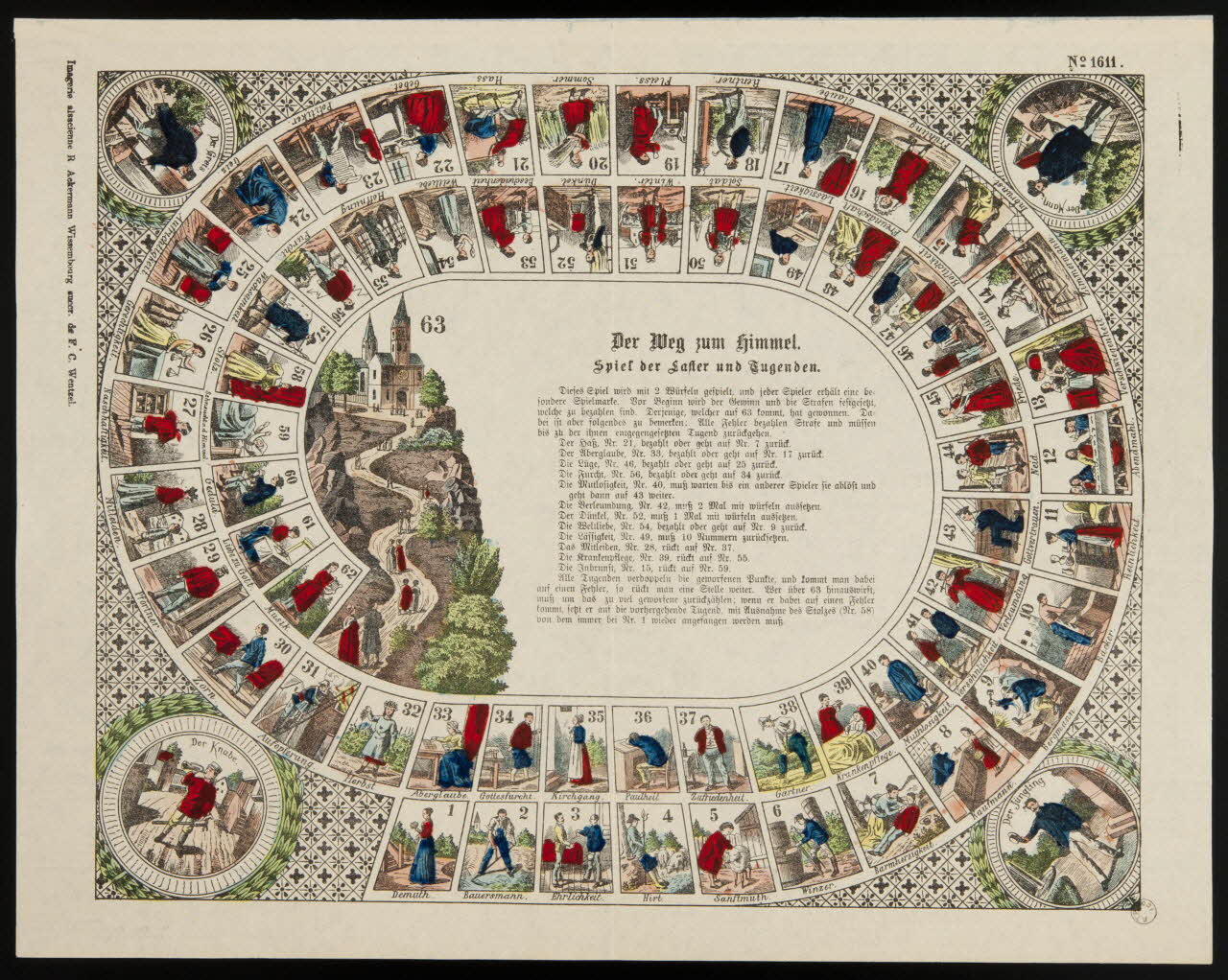 jeu de l'oie Der Meg zum Himmel. 1971.59.71 Photo