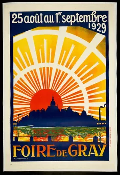 Barrat affiche FOIRE DE GRAY Chalons-sur-Marne 1929 1972.11.73 Photo