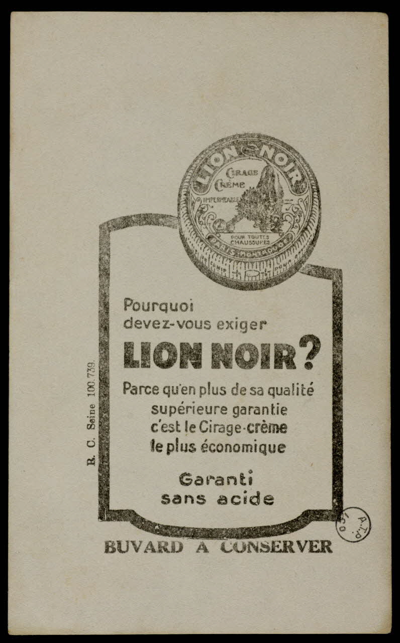 estampe Pourquoi  devez-vous exiger  LION NOIR ? 1972.110.1545.1 Photo