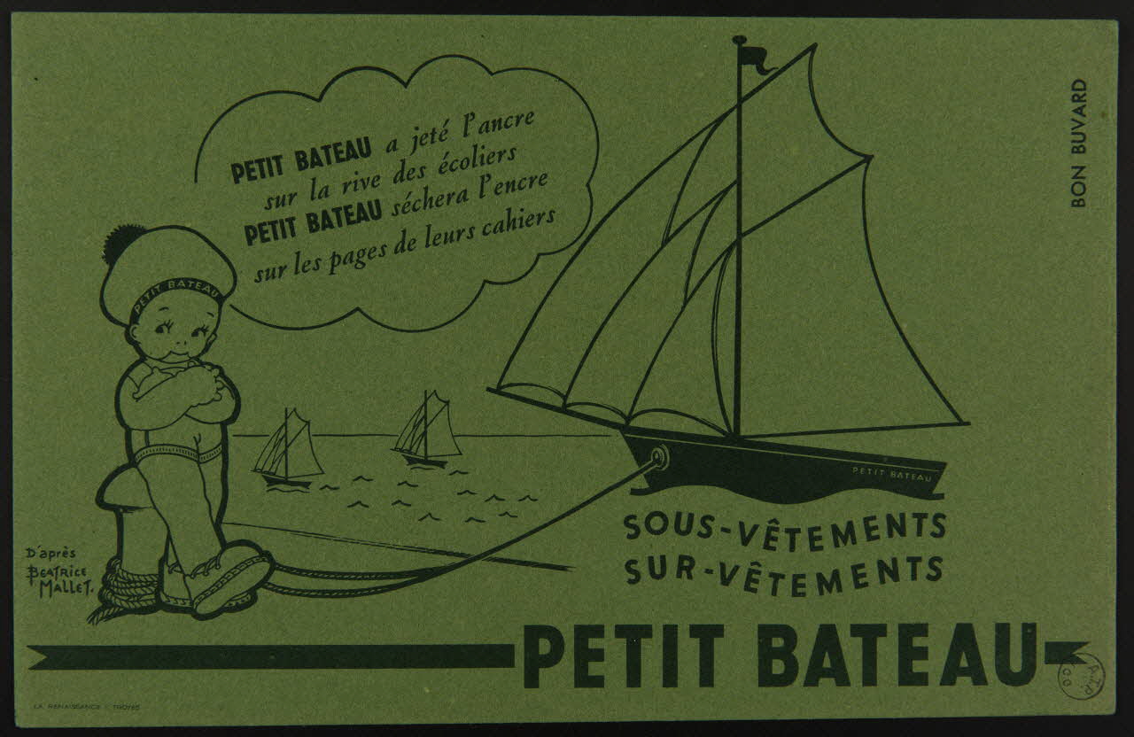 estampe SOUS-VÊTEMENTS  SUR-VÊTEMENTS  PETIT BATEAU 1972.110.1582 Photo